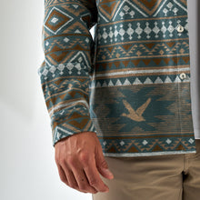 Load image into Gallery viewer, Burlebo Vintage Whitetail Aztec Heavyweight Flannel in Olive