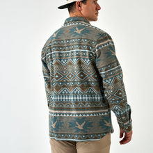 Load image into Gallery viewer, Burlebo Vintage Whitetail Aztec Heavyweight Flannel in Olive