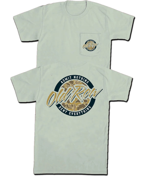 Old Row Outdoors 80s Camo SS Pocket Tee in Light Green