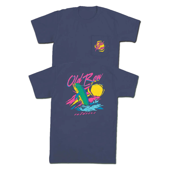 Old Row Outdoors Neon Mahi SS Pocket Tee in Midnight