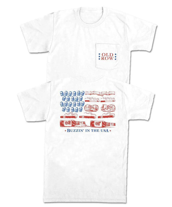 Old Row Buzzin' In The USA SS Pocket Tee