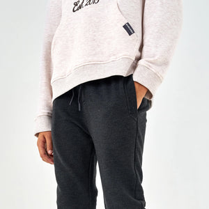 Burlebo Youth Fleece Joggers in Heather Black