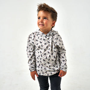 Burlebo Youth Performance Hoodie Ducks and Dogs