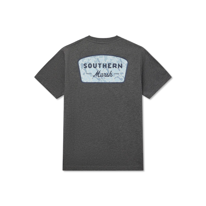 Southern Marsh Youth Branding Retro Camo SS Tee in Midnight Gray
