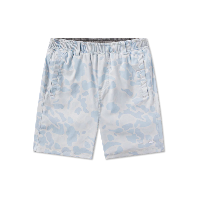 Southern Marsh Youth Billfish Lined Performance Shorts in Mist Blue