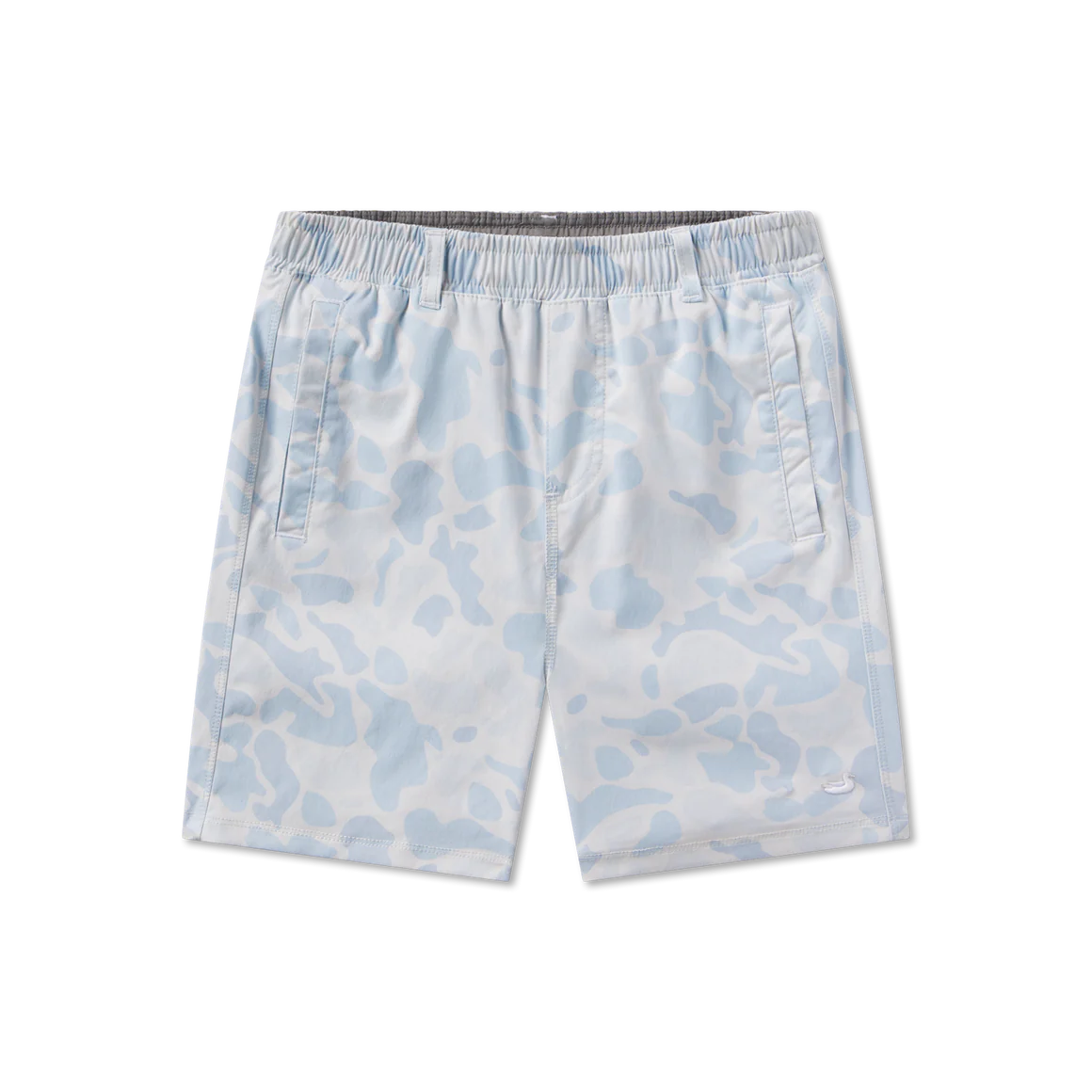 Southern Marsh Youth Billfish Lined Performance Shorts in Mist Blue