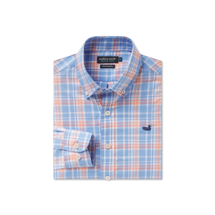 Southern Marsh Youth Grainger Performance Plaid Dress Shirt