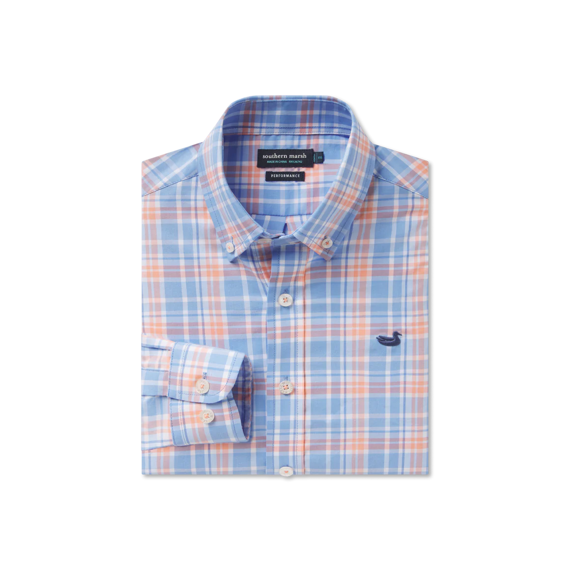 Southern Marsh Youth Grainger Performance Plaid Dress Shirt