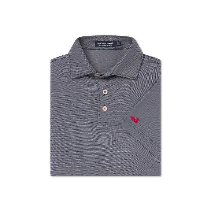 Southern Marsh Youth Varsity Performance Polo in Navy/Red