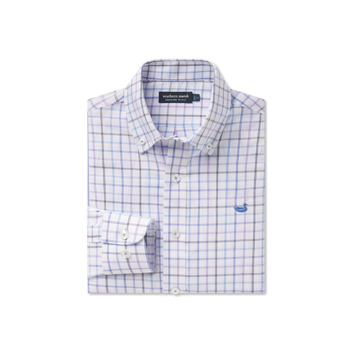 Southern Marsh Youth Chateau Windowpane Dress Shirt