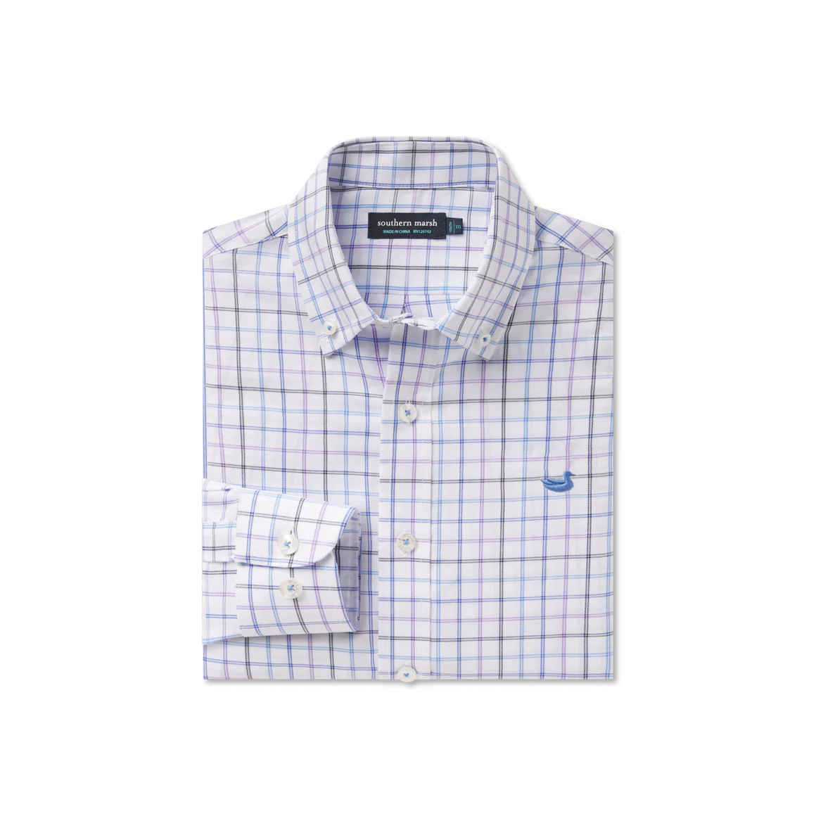 Southern Marsh Youth Chateau Windowpane Dress Shirt