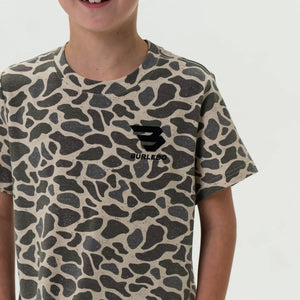 Burlebo Youth Flying B SS Tee in Classic Deer Camo