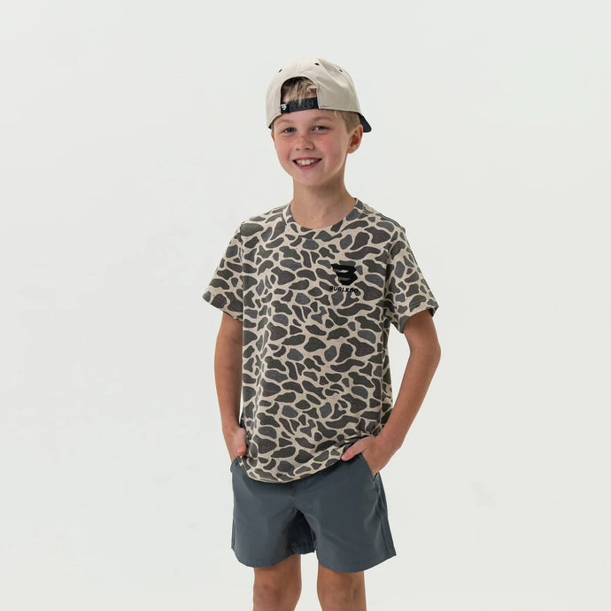 Burlebo Youth Flying B SS Tee in Classic Deer Camo