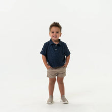 Load image into Gallery viewer, Burlebo Youth Performance Polo in Navy Stars and Stripes