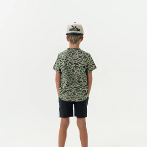 Burlebo Youth Retro Duck Camo Burlebo Duck SS Tee