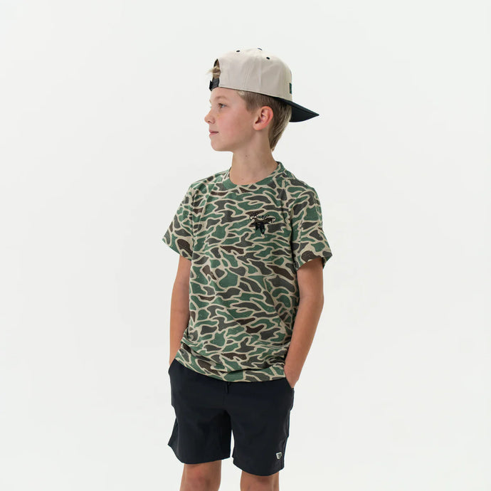 Burlebo Youth Retro Duck Camo Burlebo Duck SS Tee