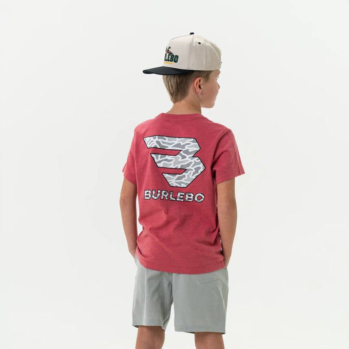 Burlebo Youth Flying B White Camo SS Tee