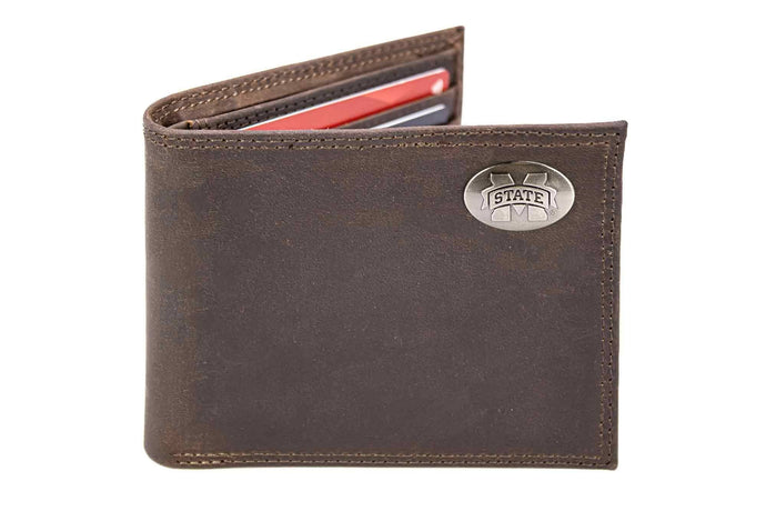 Mississippi State Bulldogs Men's Collegiate Bifold Leather Wallet