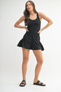 Flounce & Flow Romper in Black