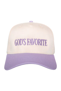 God's Favorite Two-Toned Vintage Hat in Light Purple/Tan