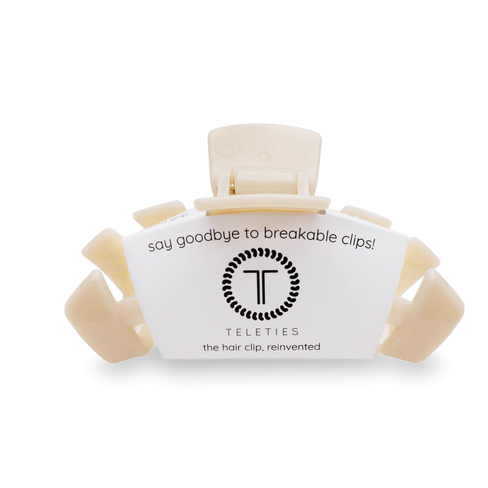 Teleties Classic Large Hair Clip in Almond Beige