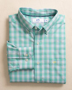 Southern Tide Men's Long Sleeve Burkes Beach Plaid Sportshirt