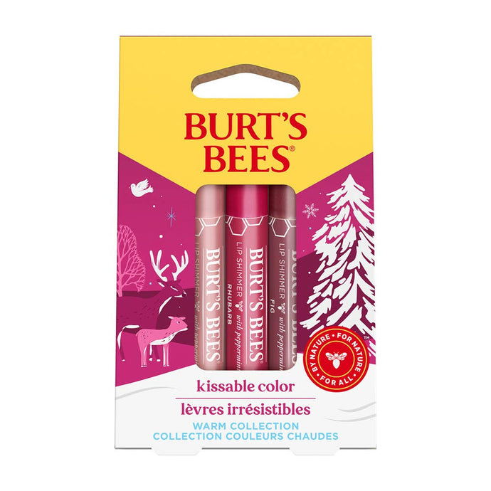 Holiday Kissable Color Warm Gift Set, 3 Lip Shimmers