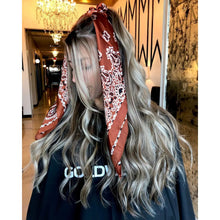 Load image into Gallery viewer, Scrunchie Scarf in Rust Paisley