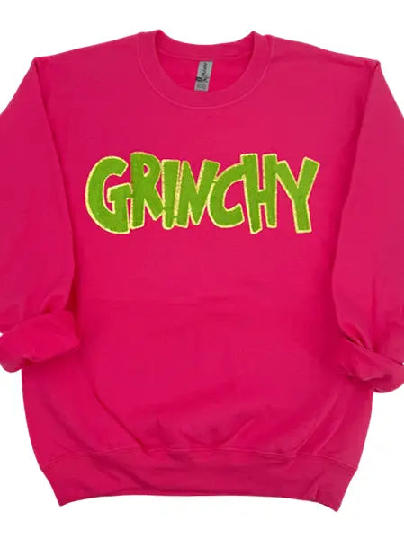 The Grinchy Sweatshirt in Hot Pink