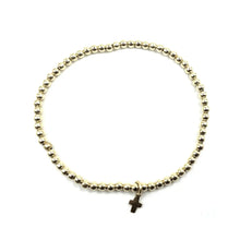 Load image into Gallery viewer, Erin Gray 3mm Gold-Filled Karma Luxe Cross Beaded Bracelet