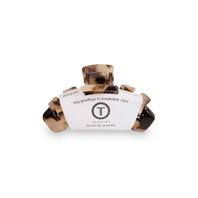 Teleties Classic Tiny Hair Clip in Blonde Tortoise