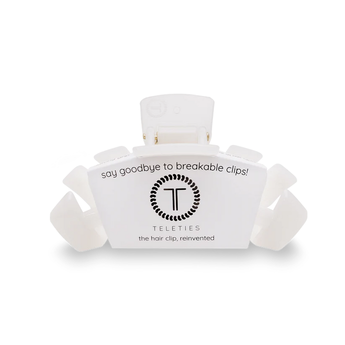 Teleties Classic Medium Hair Clip in Coconut White