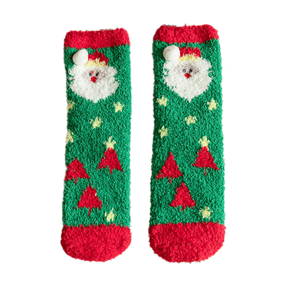 You Better Not Pout Santa Triangle Box Gift Fuzzy Socks