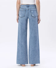 Load image into Gallery viewer, Already Have It High Rise Raw Hem Wide Jeans