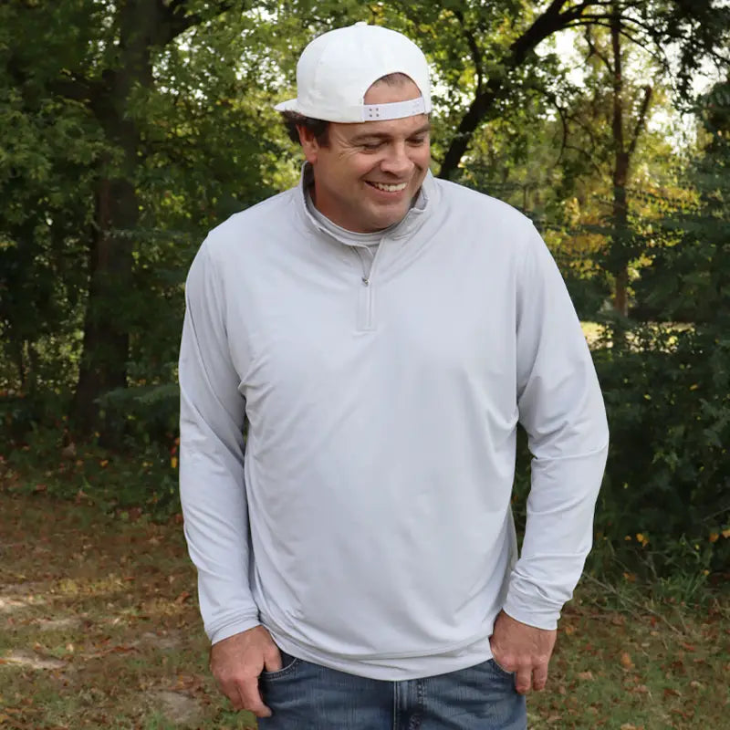 Southern Limit 1/4 Zip Pullover in Grey