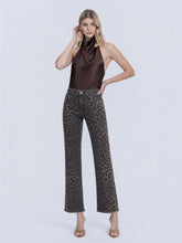 Load image into Gallery viewer, Feeling Lucky Leopard Slim Wide Jeans