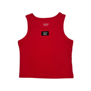 Lulu Mac DD Solid Red Tank Tops