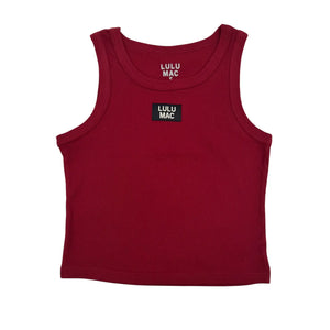 Lulu Mac DD Solid Maroon Tank Tops