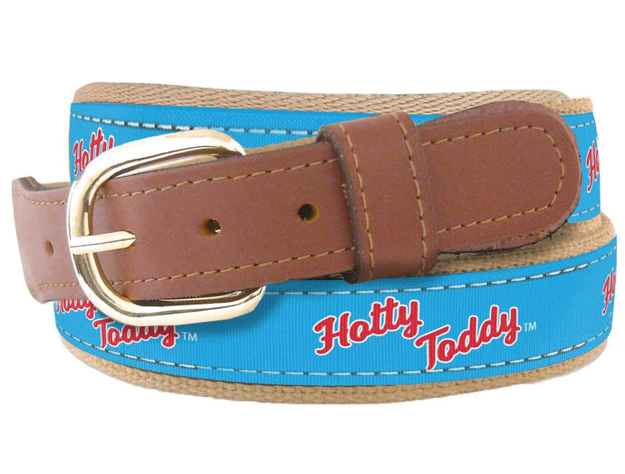 Ole Miss Hotty Toddy Men's Collegiate Woven Ribbon Belt