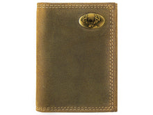 Load image into Gallery viewer, Buck Vintage Tan Leather Trifold Wallet