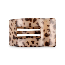 Load image into Gallery viewer, Teleties Medium Flat Rectangle Clip Blonde Tortoise