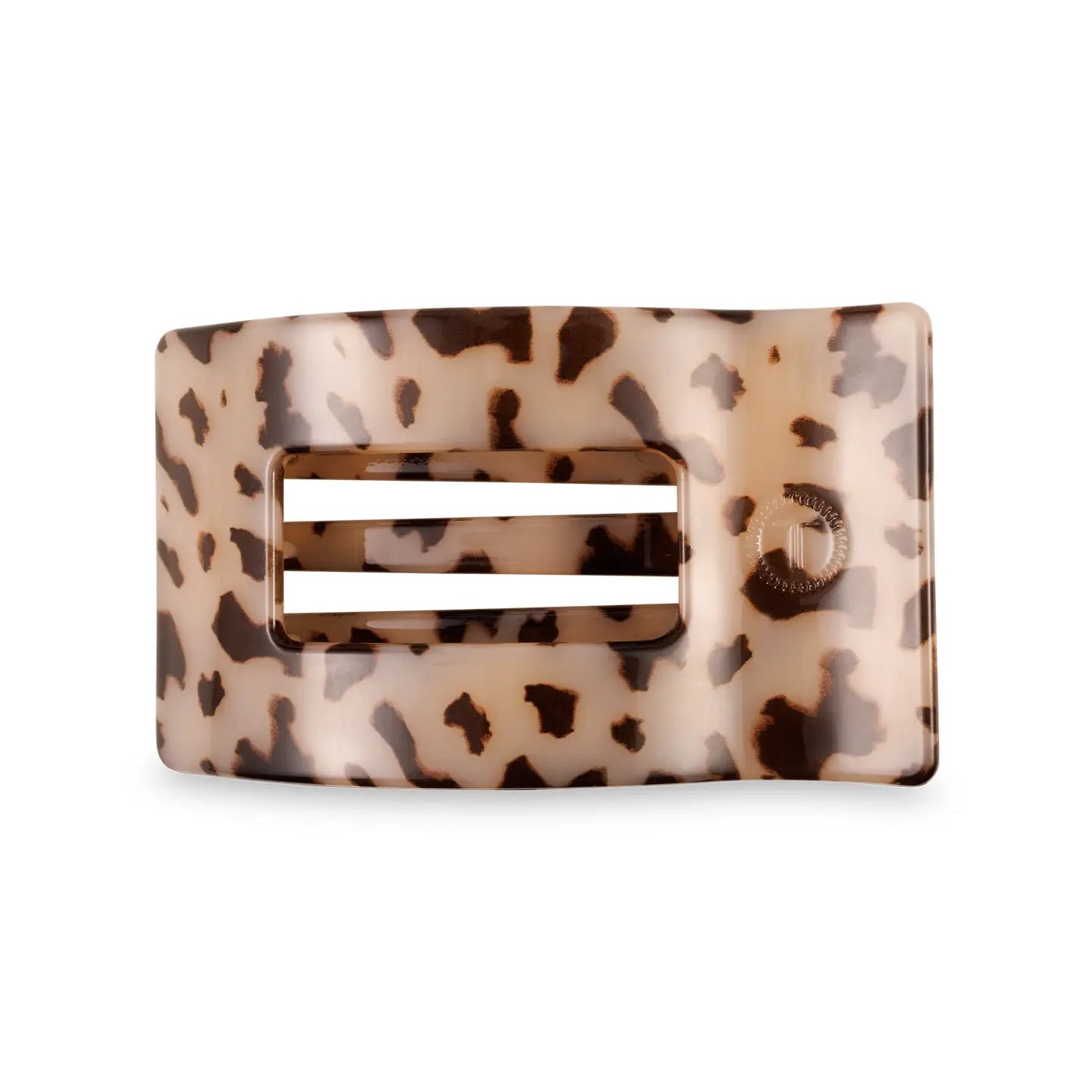 Teleties Medium Flat Rectangle Clip Blonde Tortoise