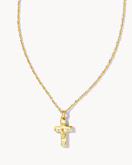 Kendra Scott Cross Pendent Necklace in Gold Metal