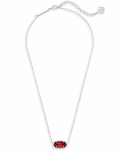 Kendra Scott Elisa Silver Necklace in Clear Berry