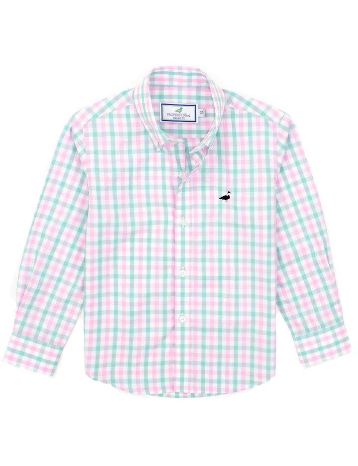 Properly Tied Boys Seasonal Sportshirt in Rosemary