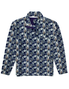 Properly Tied Men's Sportsman Microfleece Pullover in Delta Backwater Camo