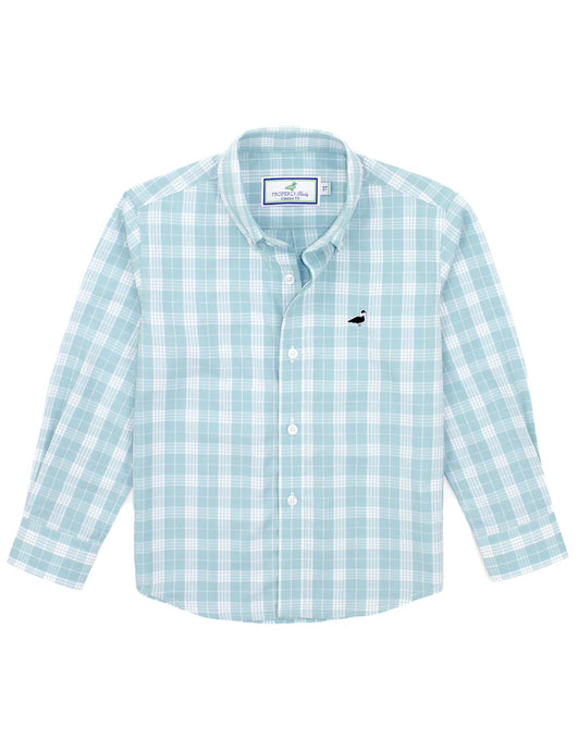 Properly Tied Boys Seasonal Sportshirt in Spanish Moss