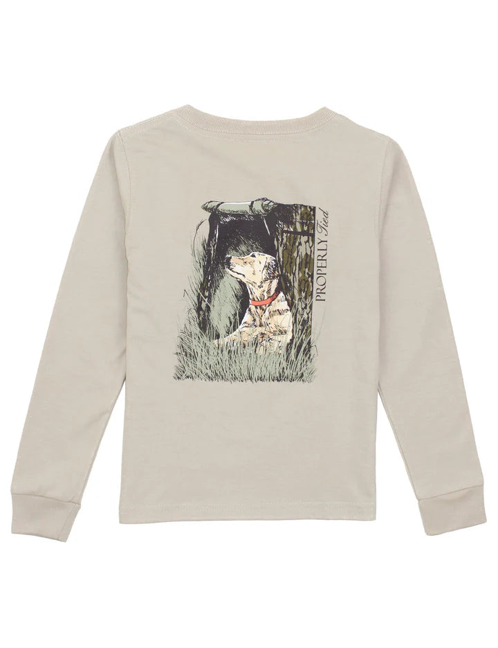 Properly Tied Boys Mossy Oak Lab LS Tee