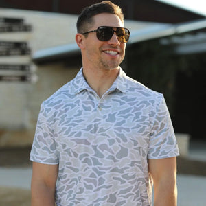 Burlebo Performance Polo in White Camo