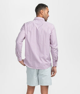 Southern Shirt Company Glendale Plaid LS Dress Shirt in Sorbet